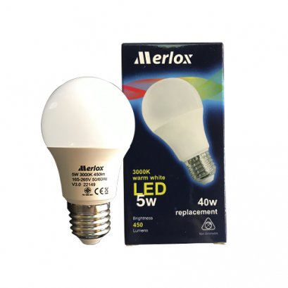 LED Bulb 5W A55 E27 3000K "MERLOX"